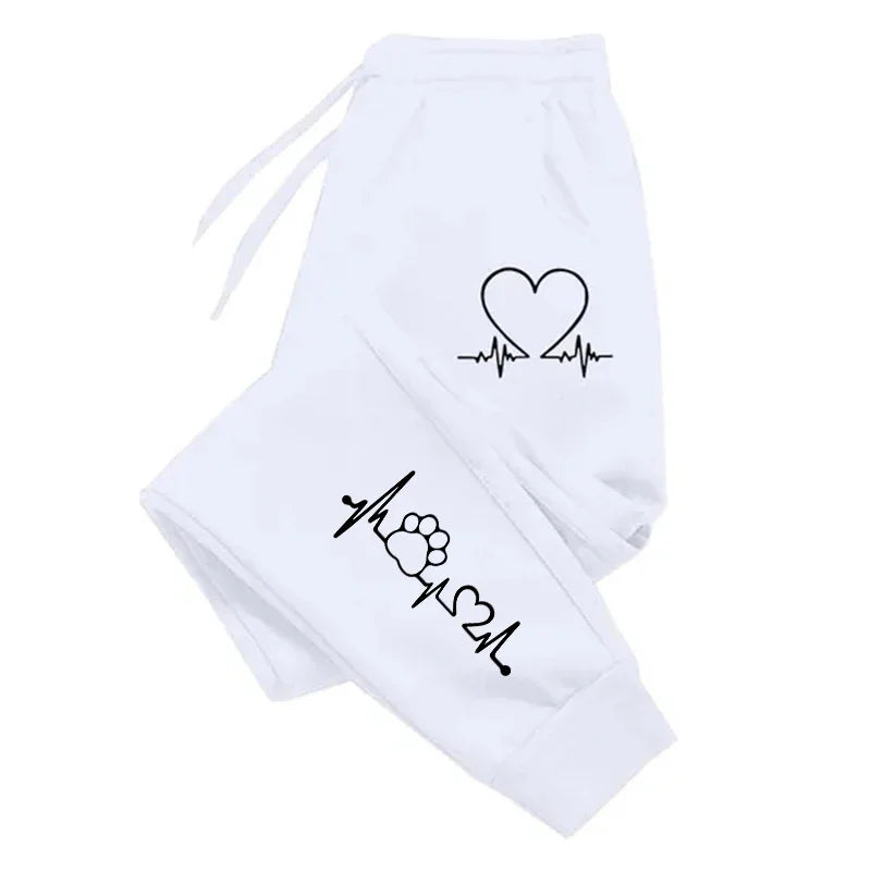 Дамски спортни панталони с щампа, ежедневни панталони за открито, фитнес, спорт, джогинг, дамски панталони за ежедневие, универсални, улични, спортни, 4 цвята