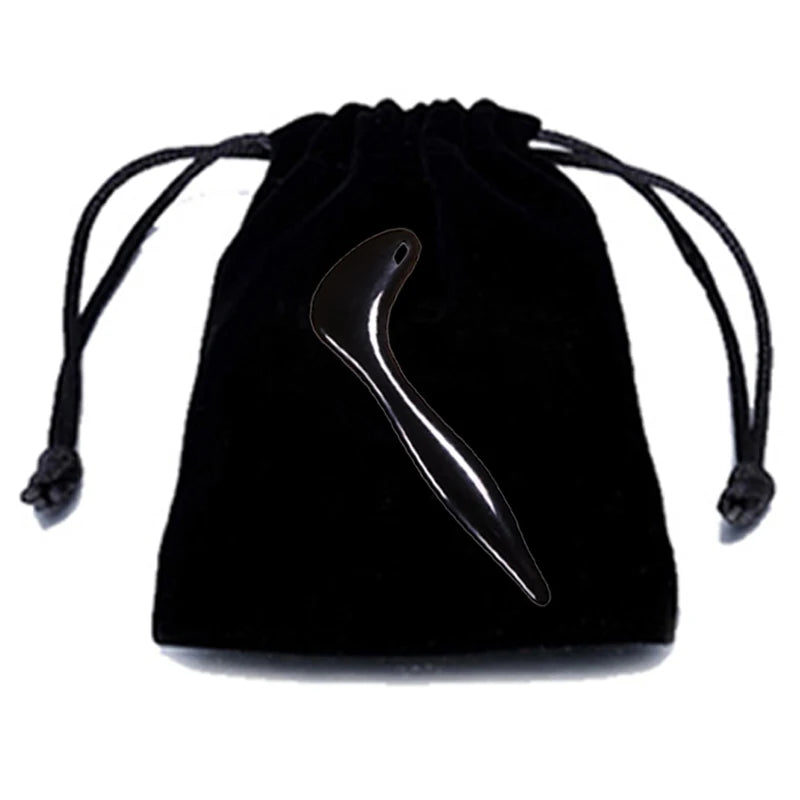 Натурален обсидиан, камък за лице, гуа ша, инструмент за стъргане за гваш, спа масажор, акупунктура, красота на лицето, грижа за кожата, избледняване на бръчки, петна