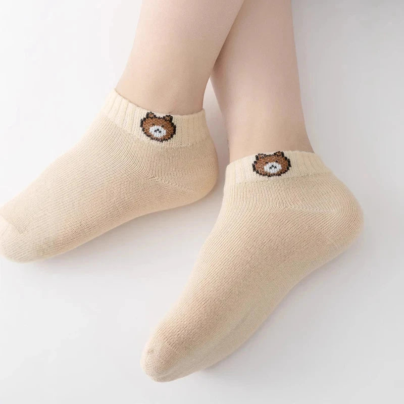 10 чифта сладки детски чорапи с шарка на мечета в произволни цветове, детски цветни чорапи до глезена, чорапи за момчета, чорапи за момичета