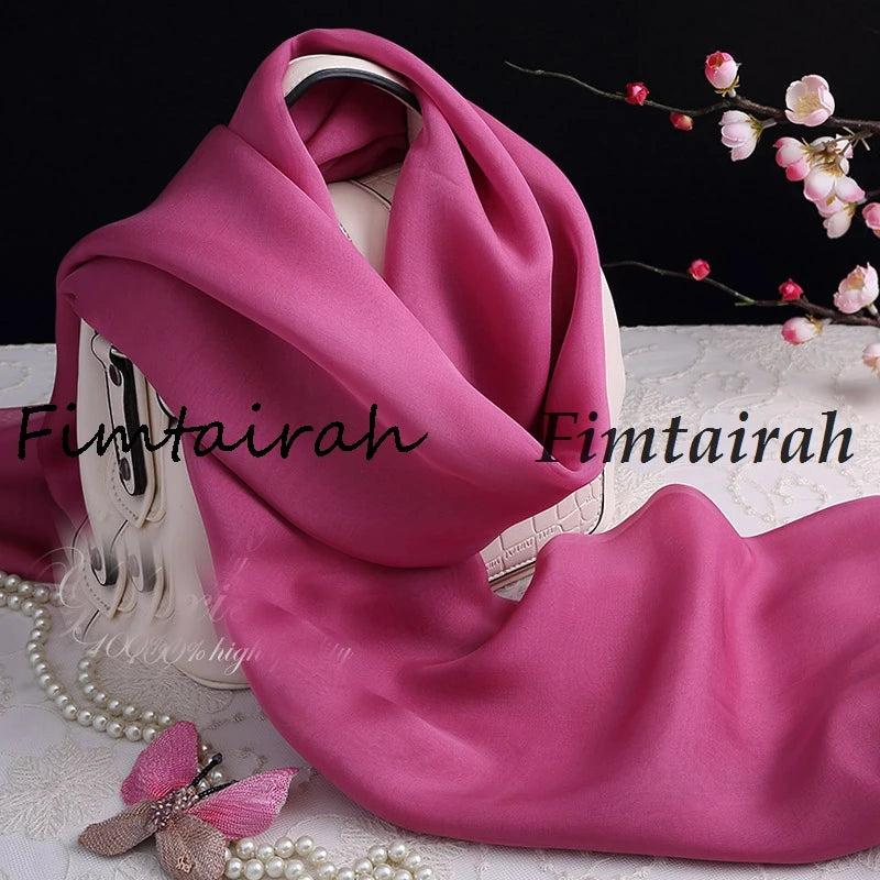 Fimtairah мек 100% копринен шал за жени с щампа Hangzhou 100% копринен шал дълъг шал пролет есен зима лято копринен шал