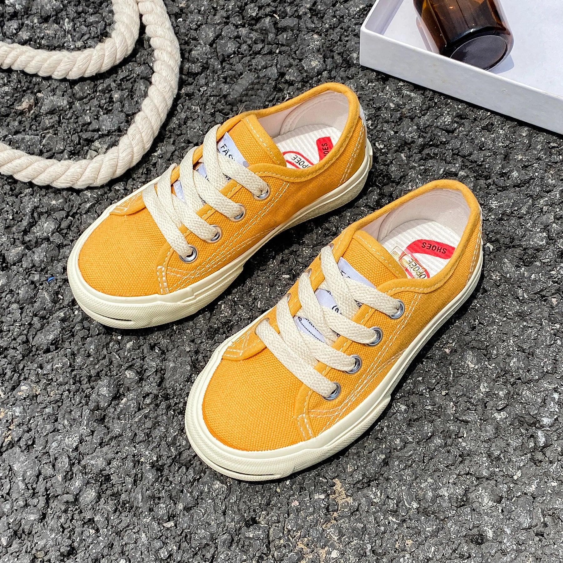 8037 Ниски, едноцветни детски платнени обувки с връзки, дишащи, за момчета и момичета, платнени обувки, удобни