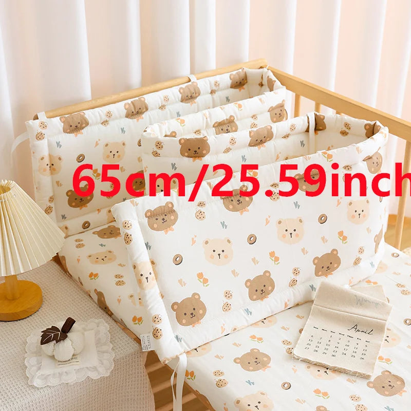 2025 Ограда за бебешко креватче Мека памучна чанта Анти-сблъсък лента Детска еднокомпонентна ограда за легло Сплескана защитна кърпа за легло Бебешка ограда