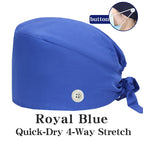 Royal Blue Button / One Size