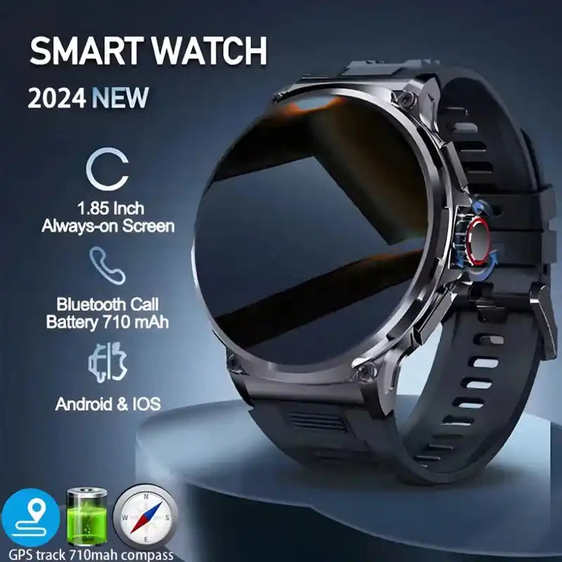 2026 Нов GPS Track Smart Watch за мъже 1.85-инчов HD AMOLED екран 710 Mah батерия Спорт Bluetooth Call Smartwatch за Android IOS