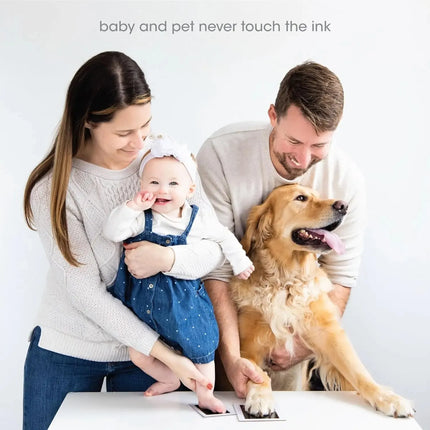 Подложка за мастило Paw Print Clean Touch, сувенир за собственик на куче или котка, комплект за изработка на отпечатъци от нос и лапа без мастило