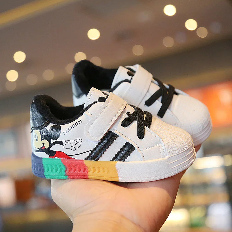 Мики Мини Детски ежедневни обувки за момичета и момчета, маратонки за деца, дишащи меки спортни обувки за бебета и малки деца, пролетни маратонки за открито