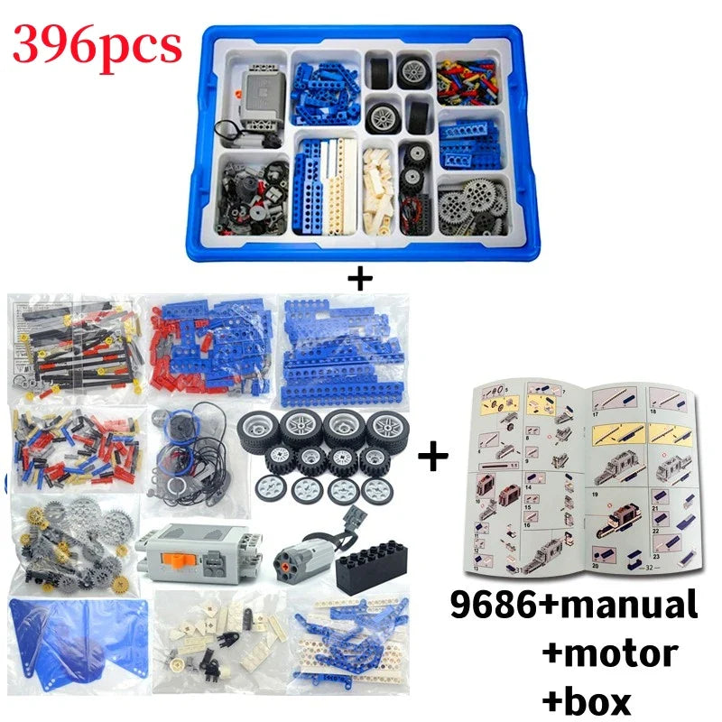 STEM 9686 Технически части Мултитехнологично програмиране Образователни ученици Учат „Направи си сам“ строителни блокове тухлена енергия детски играчки подарък