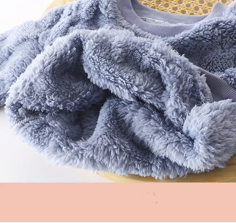 Детски фланелен комплект пижама, фланелено топло пижамно облекло за деца, удебелени момчета, комплекти дрехи за момичета, зимно бебешко термо бельо