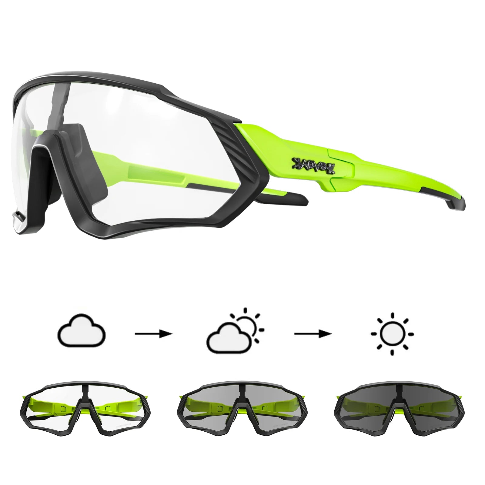 Kapvoe Фотохромни Велосипедни Слънчеви Очила Мъже Жени Шосейни Mtb Планински Велосипедни Очила Велосипедни Очила Спортни Очила за Бягане