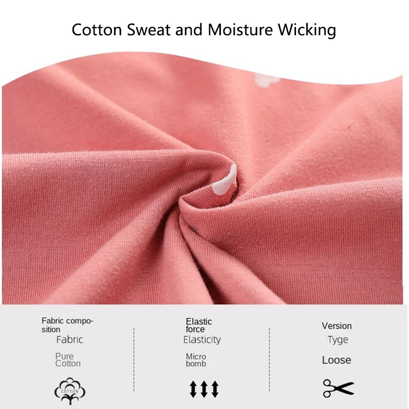 Висококачествени дамски памучни пижами с големи размери, топове и панталони с копчета, комплект за спане, домашно облекло, нощно облекло с щампа