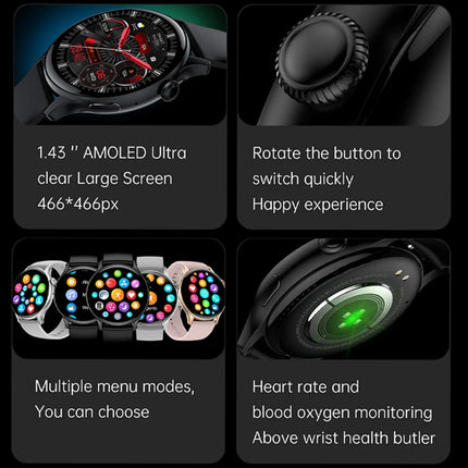 2026 Нов True AMOLED Смарт часовник за жени Екран, винаги показващ време 466*466 HD Здравен тракер Гласово обаждане NFC Смарт часовник за жени