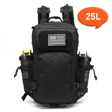 25L/50L Тактическа раница, ловна MOLLE раница, фитнес зала за мъже, EDC раница за туризъм на открито, вещица с 2 държача за бутилки