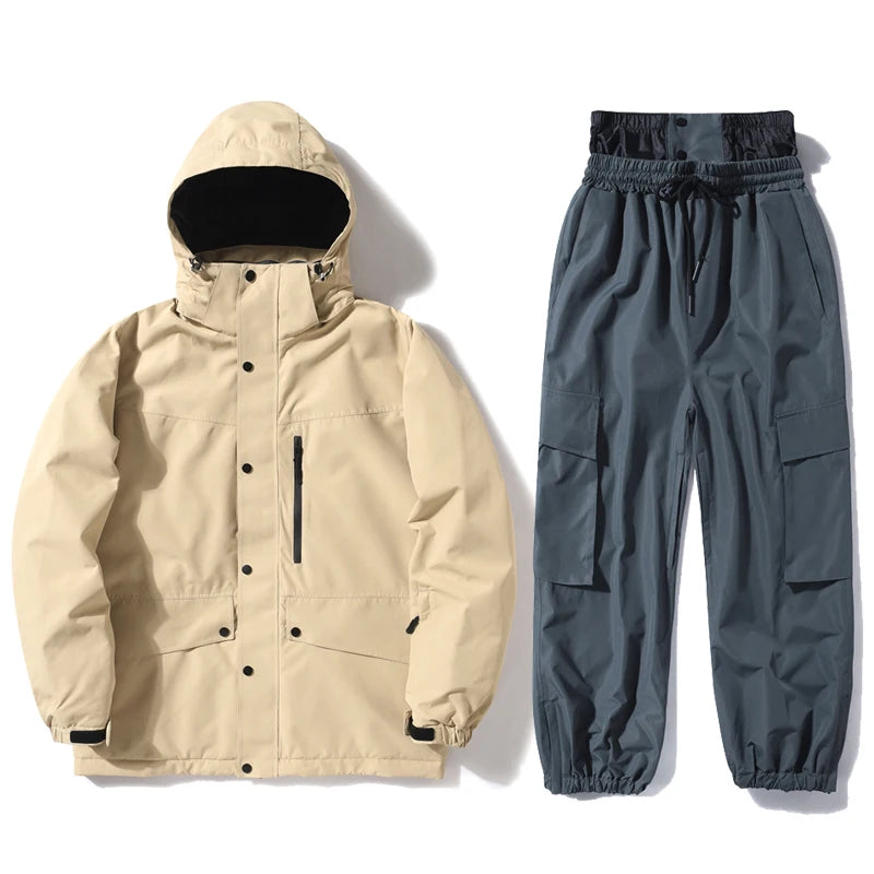 Ски дрехи за жени и мъже, ски якета, комплекти за сноуборд, ски яке и панталон, зимен костюм за дейности на открито, за жени без секс
