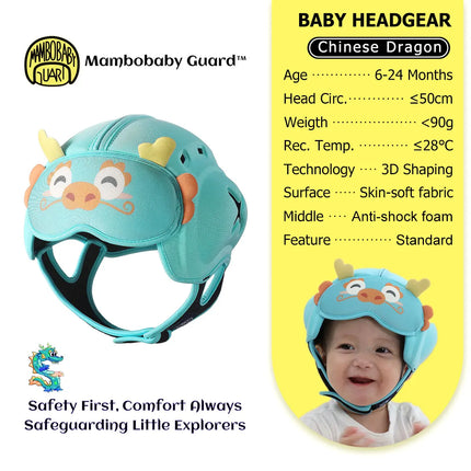 Mambobaby Guard Dropshipping 1 Безопасна противошокова бебешка каска Протектор за глава за малко дете Бебешка шапка Учи се да пълзи и да пада при удар