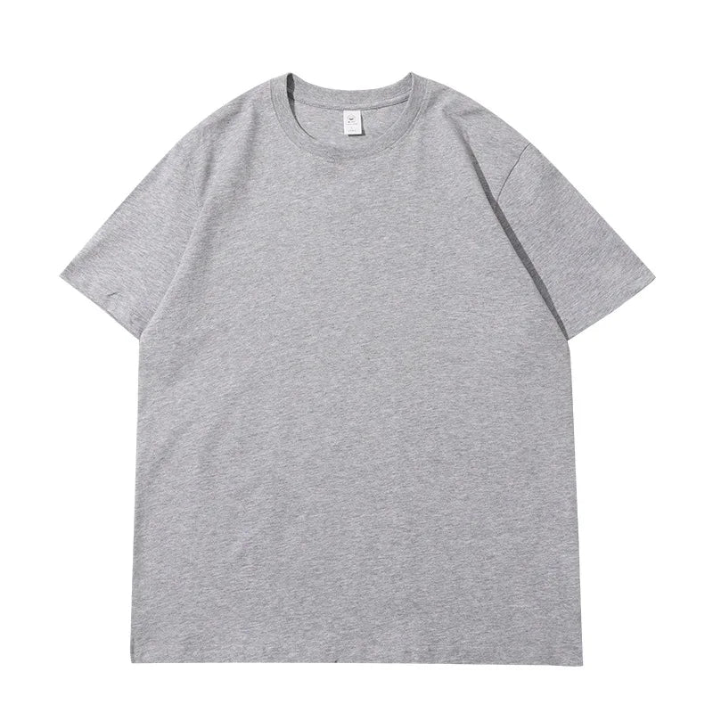 Лятна тениска за жени, памучна 2026, плътна, широка тениска, ежедневни корейски топове, плетена тениска с къс ръкав и о-образно деколте, дамски топ тениски