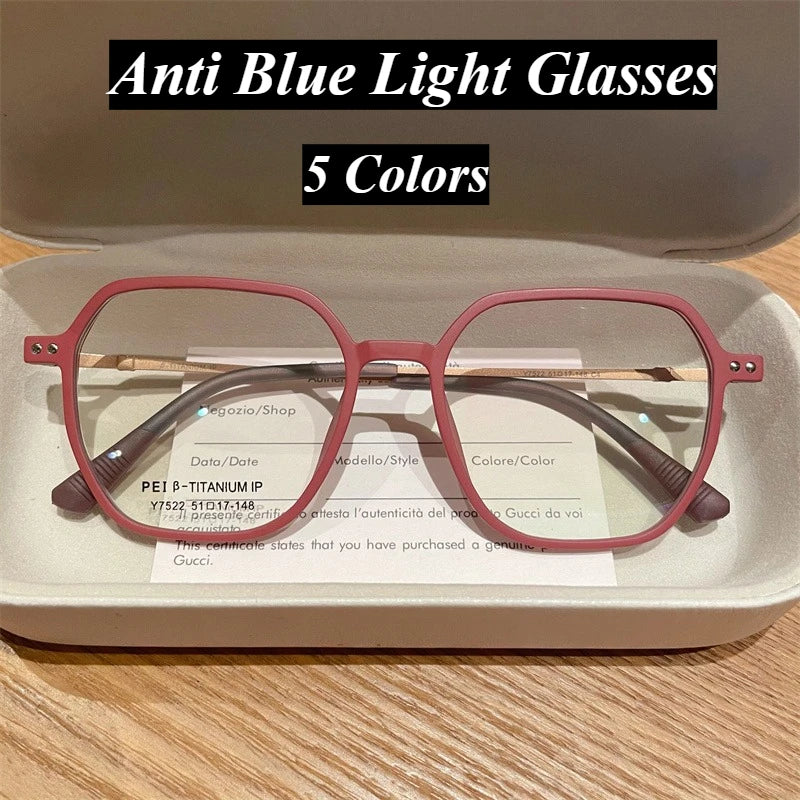 5 цвята матови стилни очила против синя светлина TR+метална рамка за очила материал радиационно устойчиви компютърни модерни очила