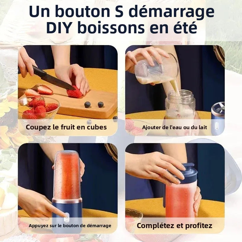 6 цвята 400 мл преносим USB блендер електрически сокоизстисквачка за пътуване чаша за смути млечен шейк кухненски мини миксер инструмент