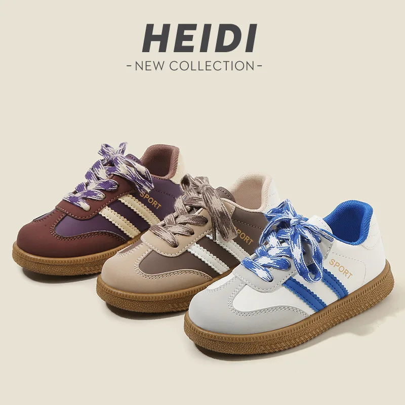 Детски немски тренировъчни обувки, пролет/есен 2025, ежедневни маратонки за момчета и момичета, мека подметка, бели обувки, бебешки ахат