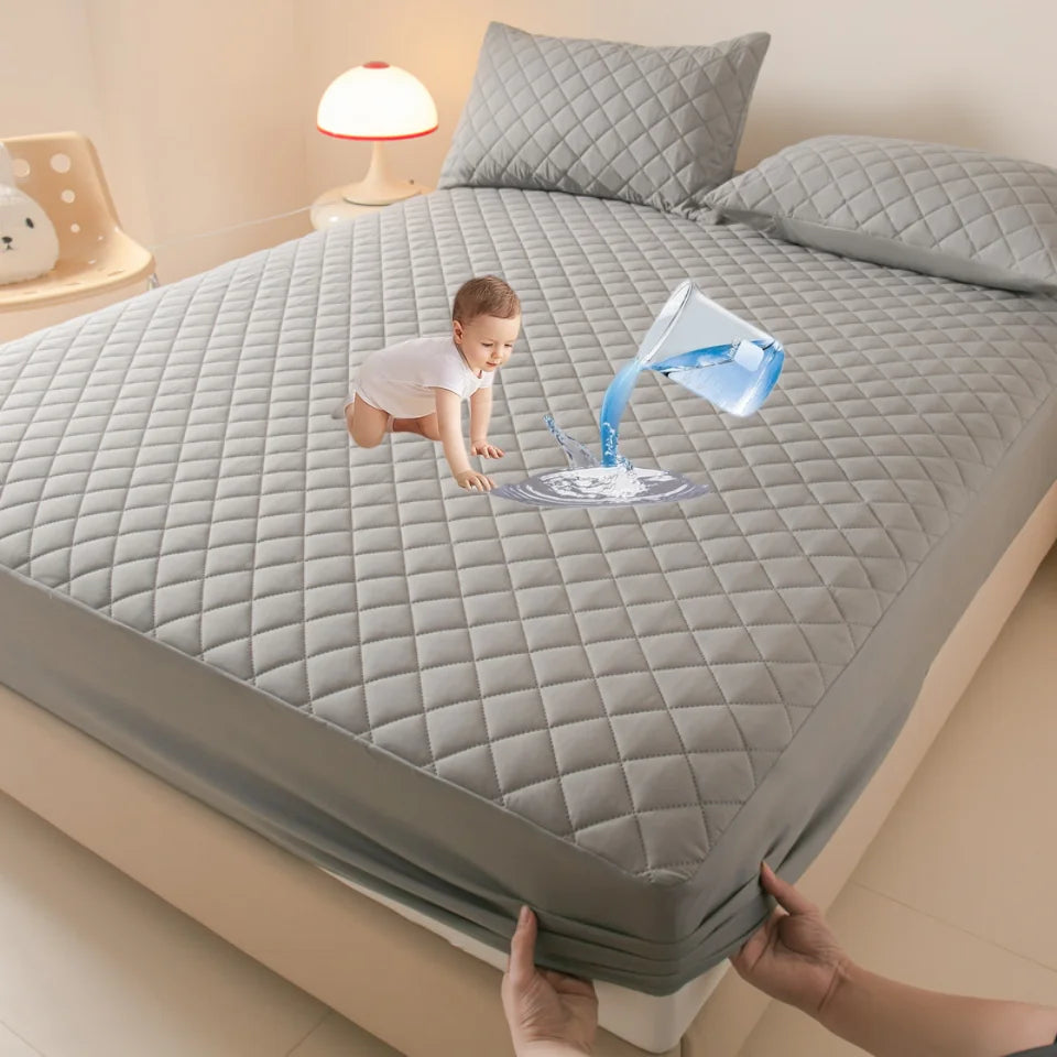 Водоустойчив калъф за матрак, противоакари, мек, удобен, дишащ, с регулируем чаршаф, без калъфка за възглавница