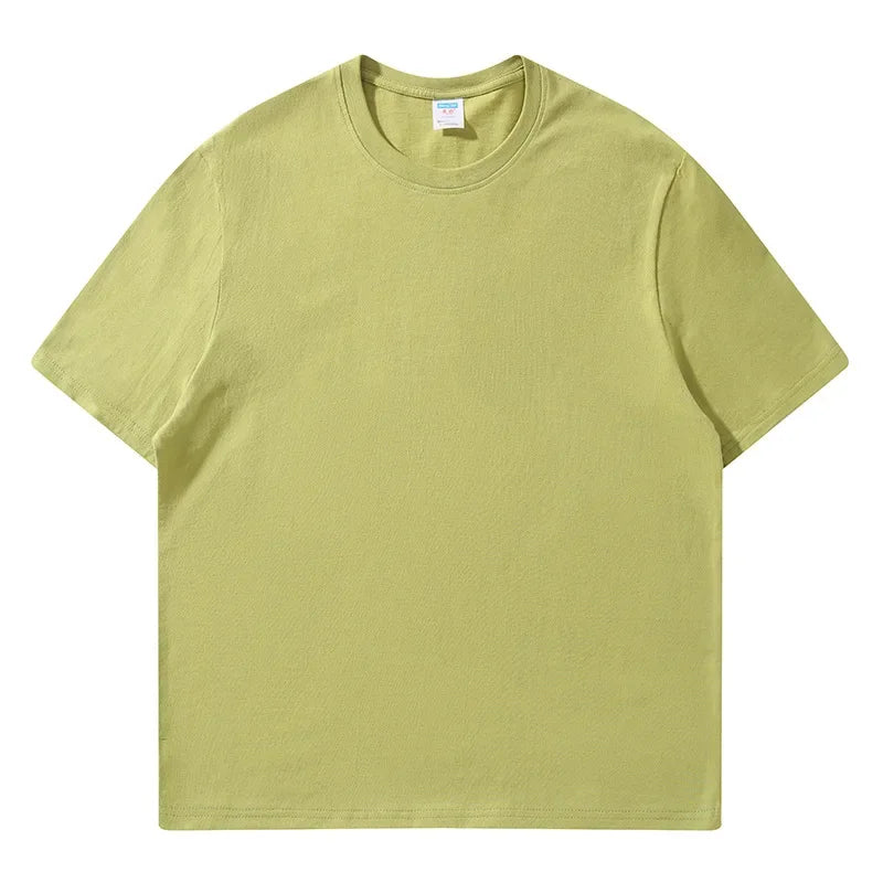 Тениски за жени 2025 Лято Топ Плътен С Къс Ръкав Свободен О-образно деколте 100% Памучни Ежедневни Дамски Тениски Harajuku Корейски Мъжки/Женски Тениски