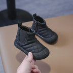 Зимни ботуши за бебета момчета, обувки за сняг за момичета, плюшени детски памучни обувки, неплъзгащи се детски ежедневни обувки, обувки за бебета и малки деца