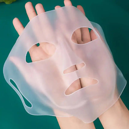 3D силиконова маска за лице за жени, грижа за кожата, хидратираща, повдигаща, стягаща, против бръчки, многократна употреба, гел маска за лице