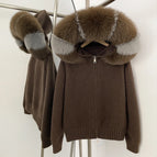Brown pin fox / One Size