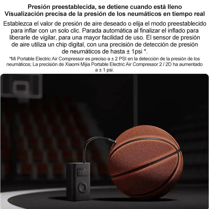 Xiaomi Mijia Преносим електрически въздушен компресор 2/2D, интелигентен цифров датчик за налягане в гумите, мултифункционална електрическа въздушна помпа 2