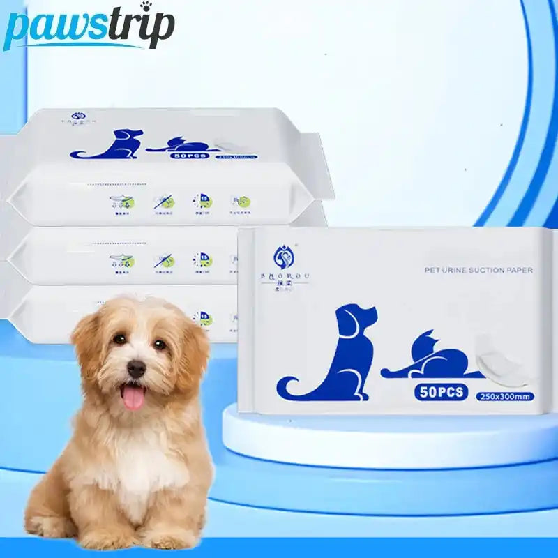 50 бр./опаковка за еднократна употреба, абсорбираща хартия за кучешка урина, удебелени абсорбиращи пелени за кучета, нетъкани платове, хартия за домашни любимци, домашни любимци