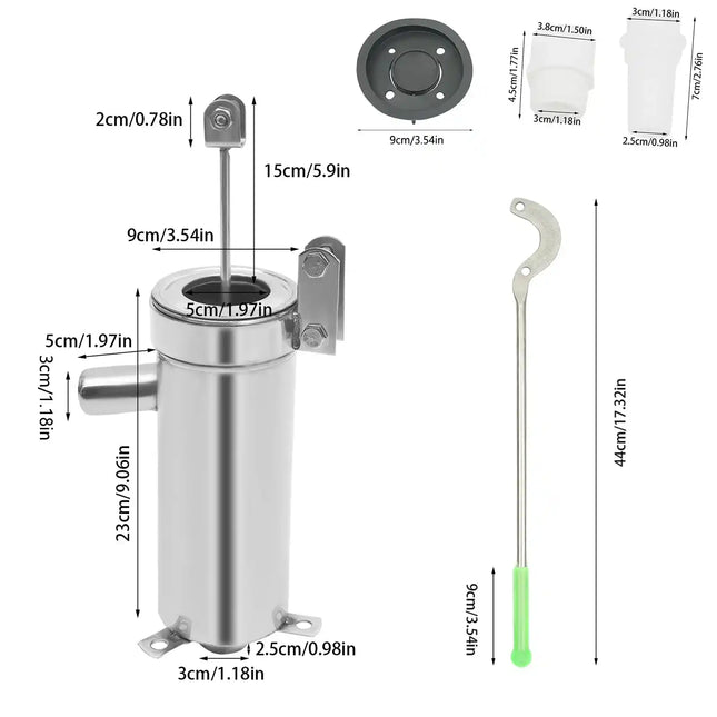 Помпа за дълбока вода от кладенец 32 мм, ръчна пресова помпа, ръчна помпа от неръждаема стомана за промишлена работа или градина, двор, ферма, дом