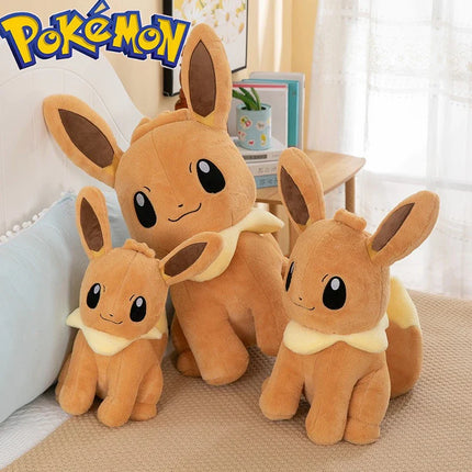 45/55/75 см голям размер плюшени играчки Pokemon Eevee Kawaii анимационни аниме плюшени меки възглавници кукла пълнени плюшени украшения детски подарък