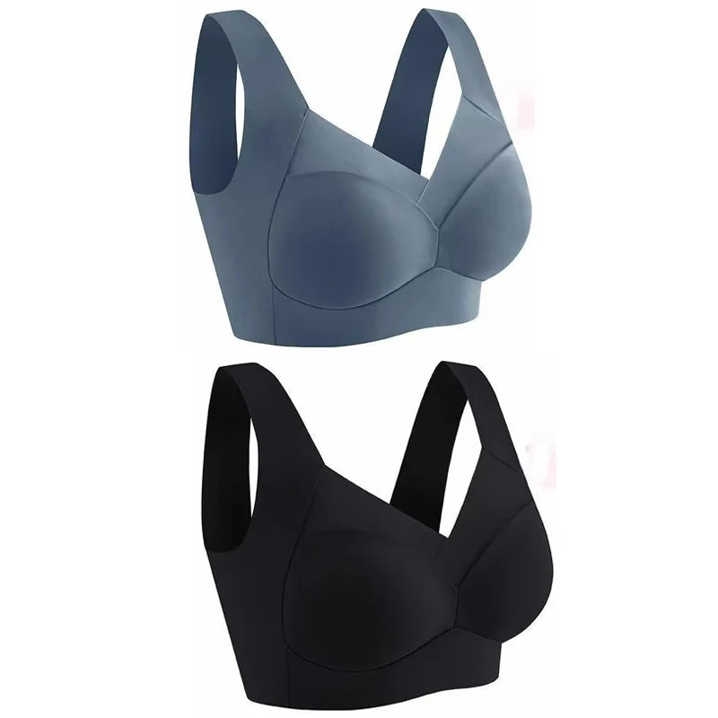 2 бр. Дамски сутиени, големи размери, безшевен сутиен, без гръб, дамски мрежести сутиени, дамски спортни сутиени против увисване, размер L-6XL