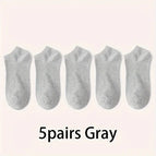 5pairs Grey / One Size