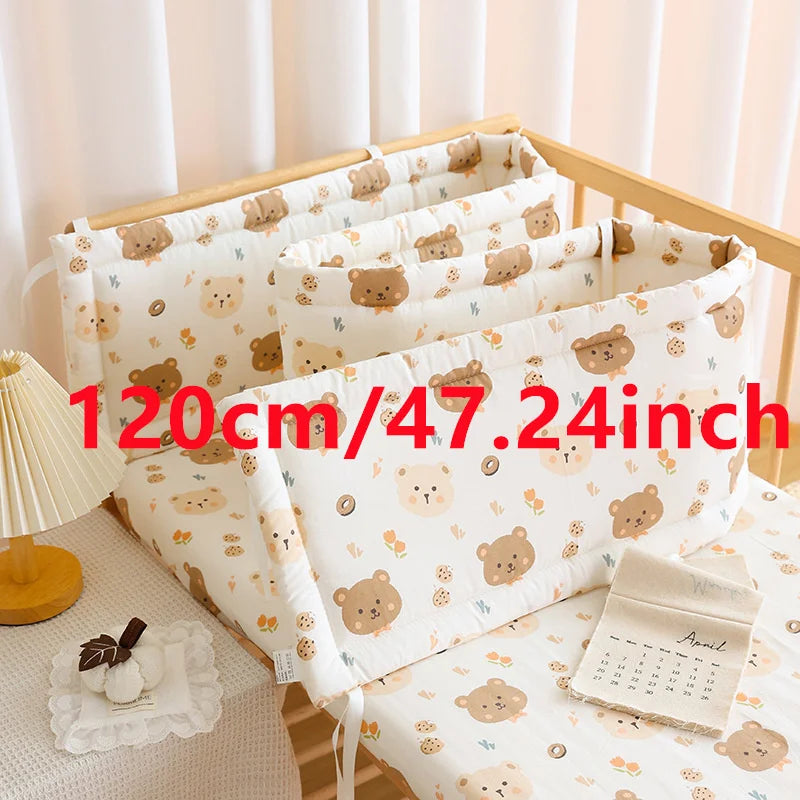 2025 Ограда за бебешко креватче Мека памучна чанта Анти-сблъсък лента Детска еднокомпонентна ограда за легло Сплескана защитна кърпа за легло Бебешка ограда