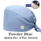 Powder Blue Buttons / One Size