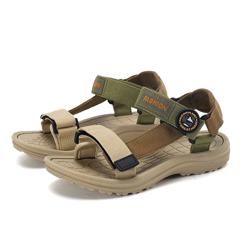 Летни детски сандали за момичета и момчета, дишащи спортни бягащи неплъзгащи се меки зелени обувки за плаж, детски ежедневни сандали за бягане