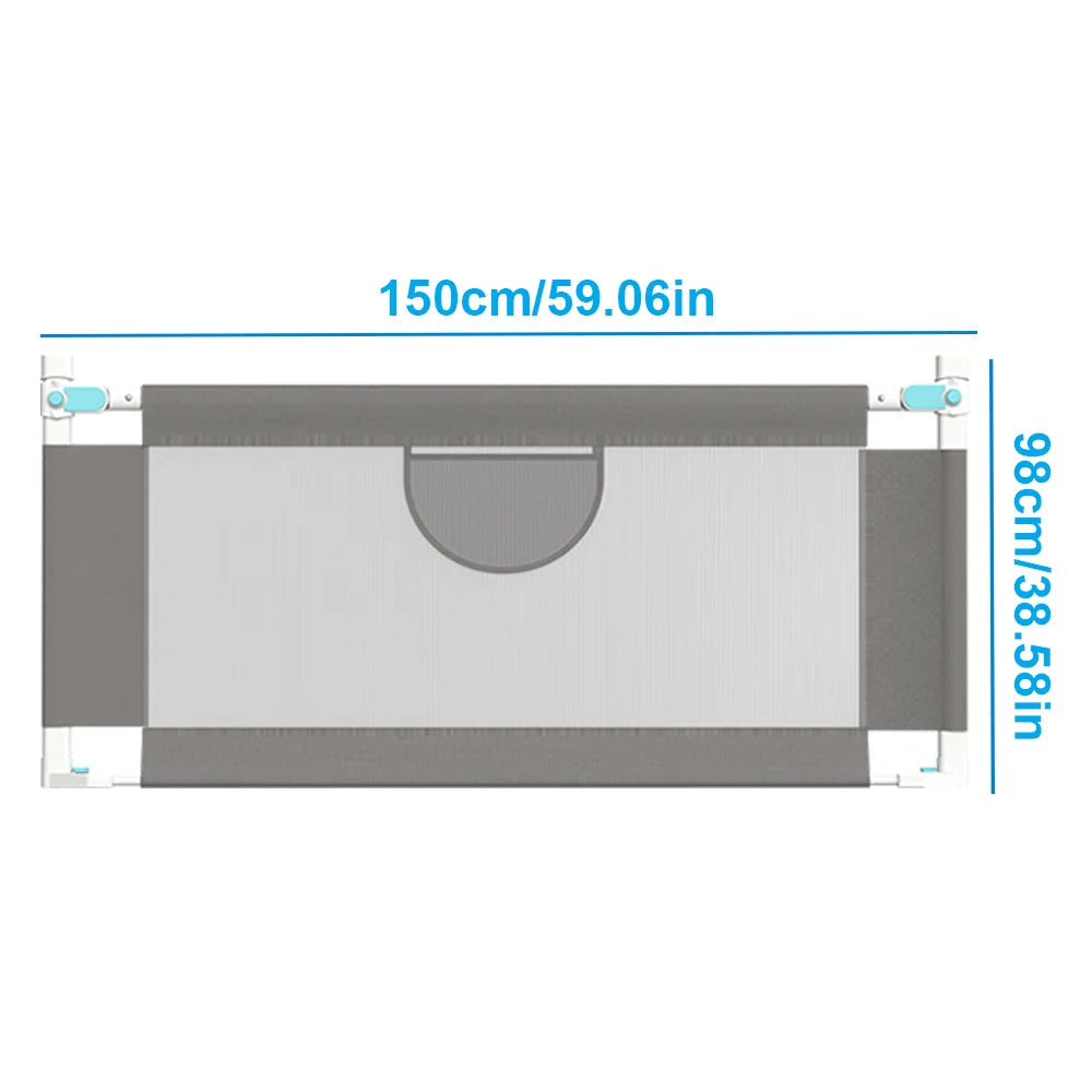 150/180/200 см Ограда за бебешко легло Парапет за бебешко легло Детска бариера за легло Ограда за детско легло Защита за детско легло Детски предпазни парапети