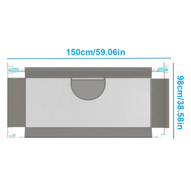 150/180/200 см Ограда за бебешко легло Парапет за бебешко легло Детска бариера за легло Ограда за детско легло Защита за детско легло Детски предпазни парапети