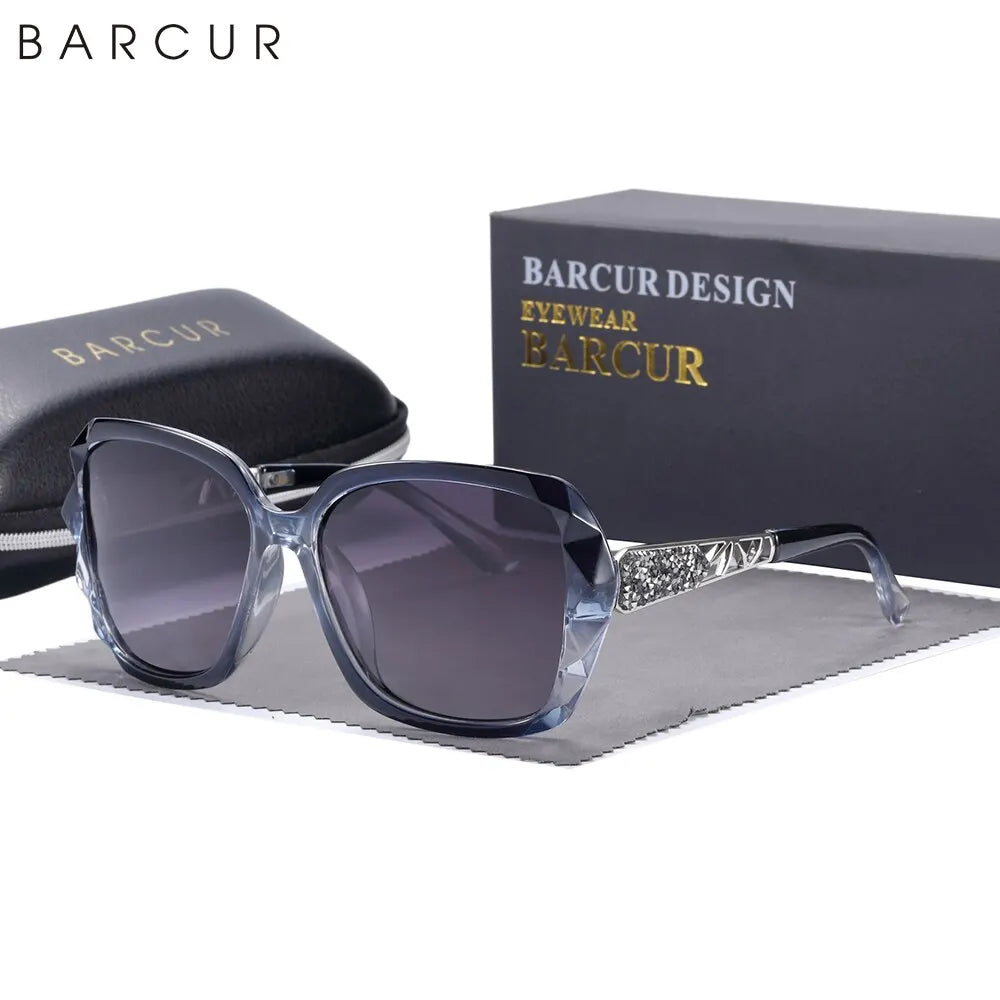 Оригинални слънчеви очила BARCUR за жени, поляризирани, елегантен дизайн, градиентни слънчеви очила за жени, аксесоар за женски очила
