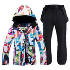 -30, Комплекти за сноуборд за жени, водоустойчиви, зимни костюми, ски яке и панталон, гащеризон за жени