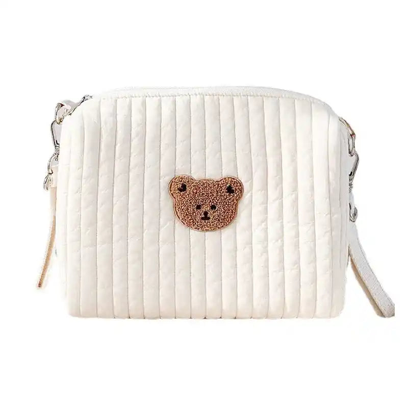 PANGDUBE Сладка чанта за бродерия за бебешка количка с кука Чанта за памперси Бебешка чанта за памперси за бебешки аксесоари Чанта за мама за бебешки неща