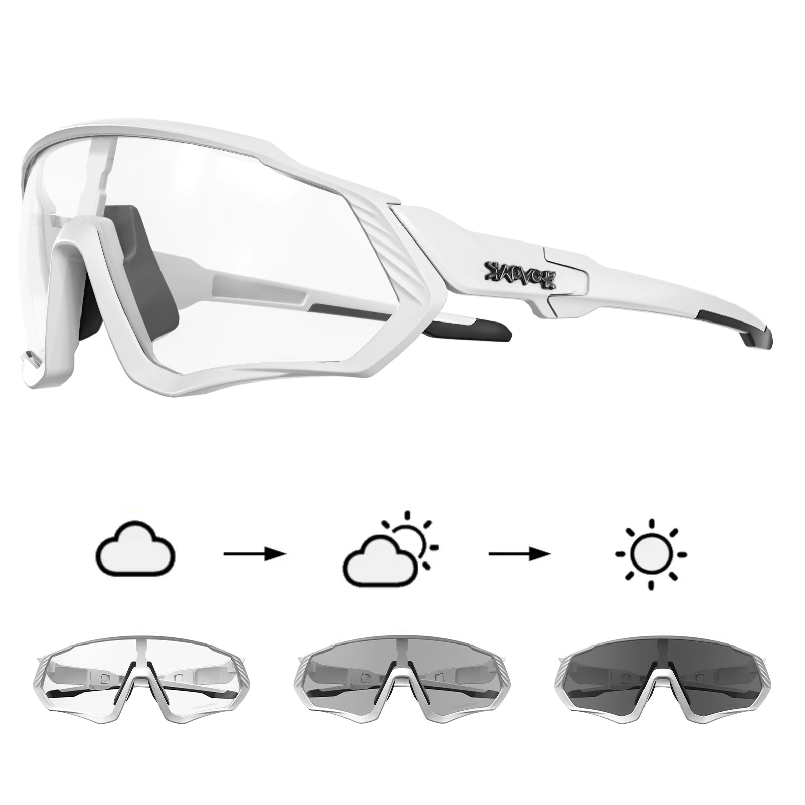 Kapvoe Фотохромни Велосипедни Слънчеви Очила Мъже Жени Шосейни Mtb Планински Велосипедни Очила Велосипедни Очила Спортни Очила за Бягане