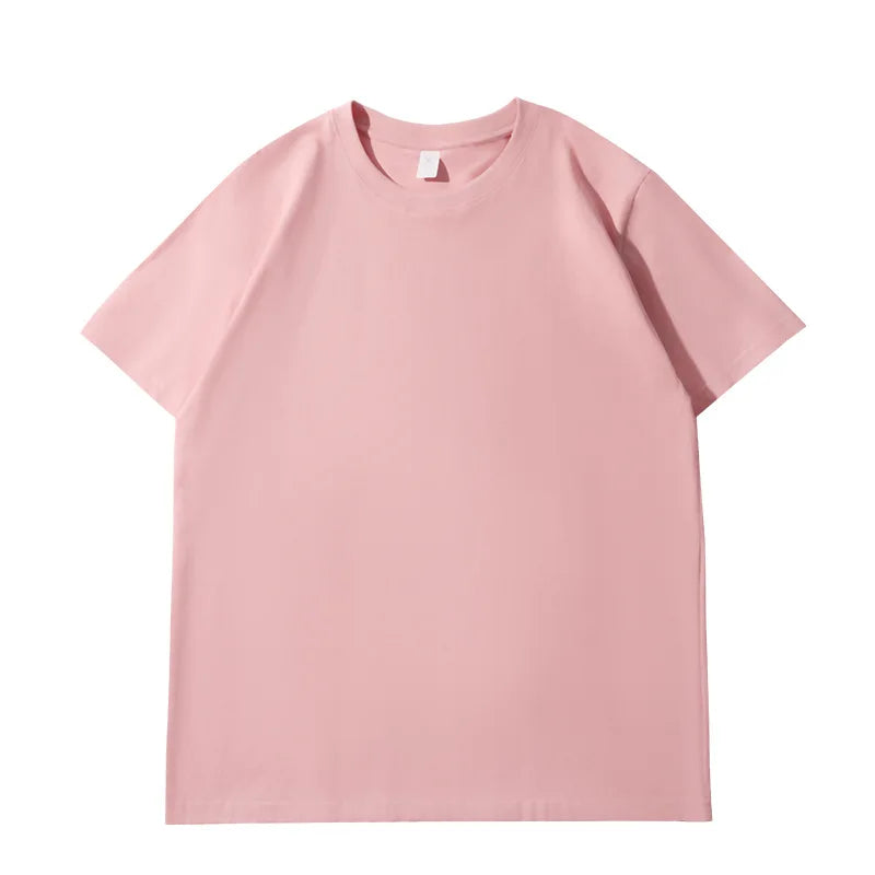 Лятна тениска за жени, памучна 2026, плътна, широка тениска, ежедневни корейски топове, плетена тениска с къс ръкав и о-образно деколте, дамски топ тениски