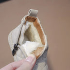 Зимни ботуши за бебета момчета, обувки за сняг за момичета, плюшени детски памучни обувки, неплъзгащи се детски ежедневни обувки, обувки за бебета и малки деца