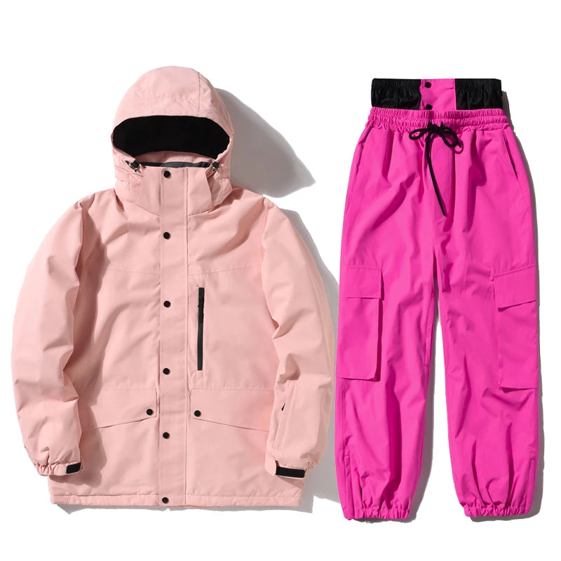 Ски дрехи за жени и мъже, ски якета, комплекти за сноуборд, ски яке и панталон, зимен костюм за дейности на открито, за жени без секс