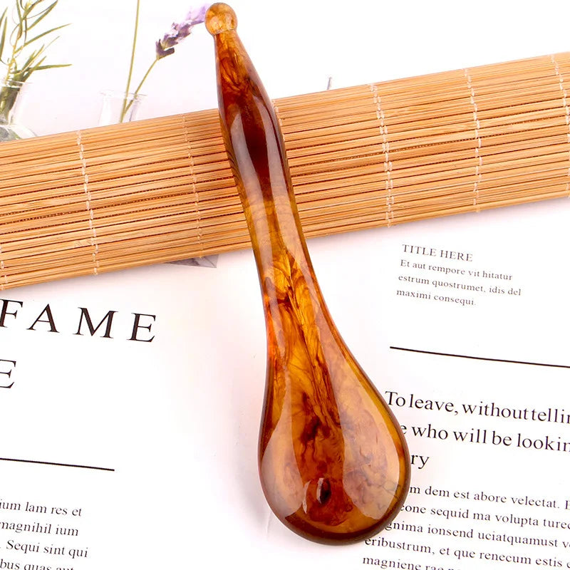 Guasha Beautiful Massage Пчелен восък Остъргващ масажен стъргалка за лице Масажор за акупунктура Gua Sha Очна дъска за лице SPA Инструмент за масаж