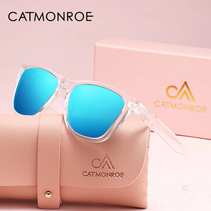 Дамски слънчеви очила CATMONROE 1 бр. UV400, леки, модни, с множество цветови опции, розови лещи, поляризирани слънчеви очила, перфектен подарък
