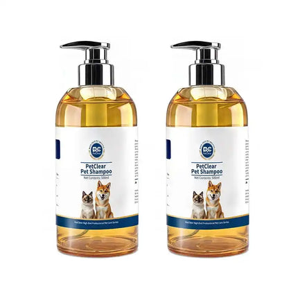 PetClear Шампоан за кучета и котки - 500 мл, против сърбеж и контрол на миризмата, хипоалергенен, без алкохол, за дълбоко почистване и грижа за козината