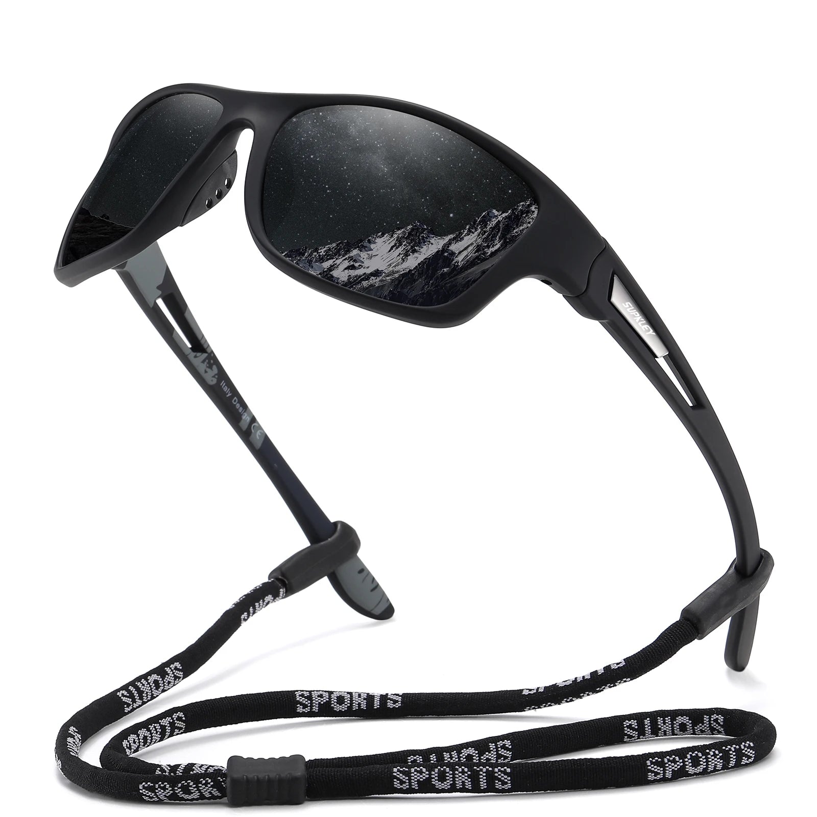 SUPKLEY Мъжки поляризирани цветни слънчеви очила, модни спортни слънчеви очила UV400, мъжки и женски, планински очила