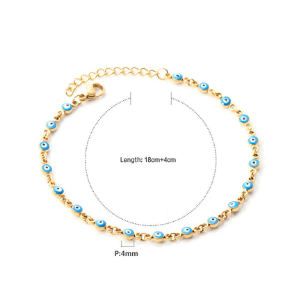 LUXUKISSKIDS Модерни гривни със зли очи за жени от неръждаема стомана, бохо талисмани, магнитни пулсерас, сини бижута, аксесоари с мъниста Y2K